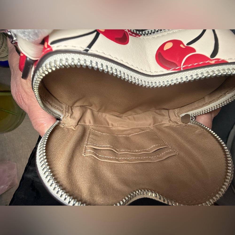Coach Heart-Shaped Crossbody Bag with Cherry Print - duster bag - shopping bag - Picture 8 of 14